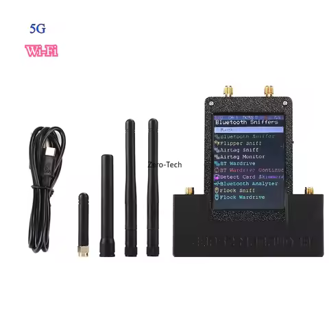 5G Wi-Fi ESP32-C5 for Flipper Zero 4 in 1: 433 MHz module (CC1101) with 2.8-inch Screen