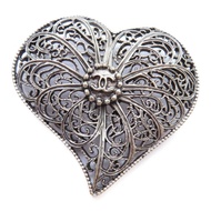 CHANEL 金屬Heart Motif Brooch胸針