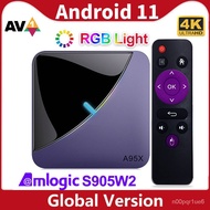 RGB Light Android 11 TV Box A95X F3 Air II 4GB 64GB Dual Wifi 4K 60fps BT5.0  Amlogic S905w2 Smart Media Player 2GB 16GB