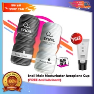 YAOYAO - Original Snail Male Masturbator Sex Toy For Men Use Aeroplane Cup Alat Lelaki Realistic Vagina Mouth-free lubricant飞机杯男用 情趣用品 Ready Stock (BLACK)