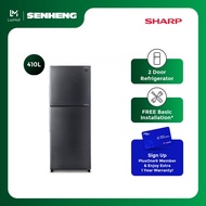 Sharp 410L Extra Cooling Plus 2 Door Fridge / Refrigerator SHP-SJ4122MDS