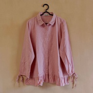 PRELOVED Blouse with Collar Size M LD 106 - Merche