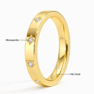 new 100% Real 14K Gold Wedding Ring Full Moissanite Diamond Women Jewelry Luxury Brands AU585 K Gold
