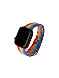 Correa de reloj compatible con Apple Watch LGBT de rayas de arcoíris