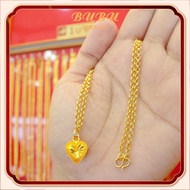 สร้อยคทองคำแท้ 1 สลึง 18k（Au750）ลายเบนซ์้อยหัวใจ ทองคำแท้ 96.5%(3.8กรัม) เต็ม ราคาโดนใจ