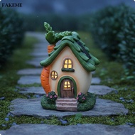 [SharprepublicefMY] Carrot Cottage Ornament Mini Landscape Solar Miniature Cottage No Green Top