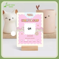 Lovely and cute mica board with QR code printed on request, printed bank QR code with durable, beaut
