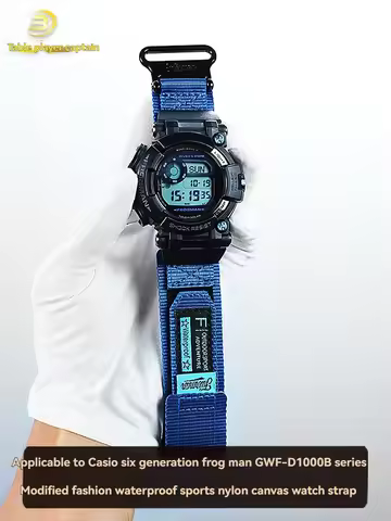 For Casio G-SHOCK 6th Generation Frogman Diving Watch 3445 GWF-D1000B Nylon Canvas Strap Men's Sport