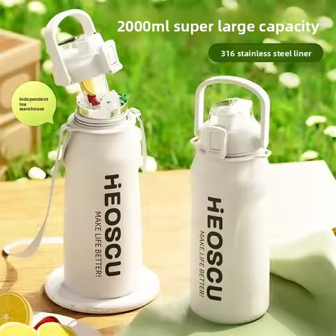 Large-capacity Stainless Steel Insulated Cup - Outdoor Sports Portable Water Bottle - 34oz, 51oz, 68