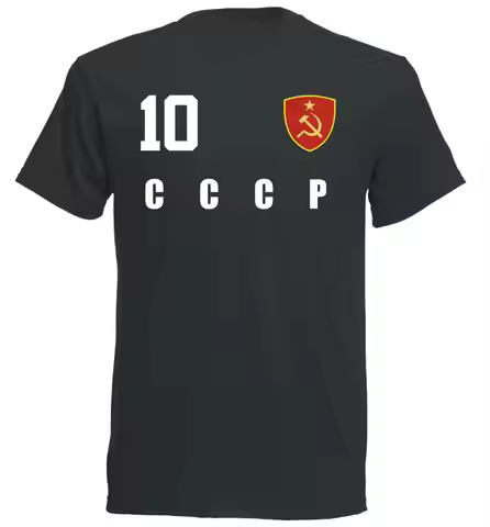Hot sale Summer Style CCCP Soviet Union T-shirt Jersey Style Footballer Number ALL 10 Funny Tee shir