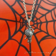 S925 Silver Necklace Pandora Marvel Spiderman Exquisite Pendant Gift Men Women Couples Same Style