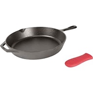 Lodge L10SK3ASHH41B Cast Iron Skillet, Pre-Seasoned, 12-inch Black