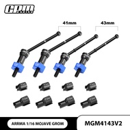 GPM 4140 Steel Front & Rear CVD Drive Shafts & Alloy 7075 Wheel Hex (Pins Thickened 2mm) For ARRMA 1