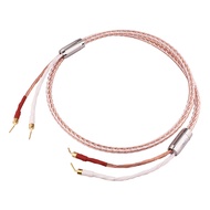 สายลำโพง HIFI 1 เส้น 7N OCC 8TC สายลำโพงคุณภาพสูง สำหรับปลั๊ก Y ชุบทอง ปลั๊กกล้วย สายลำโพงไฮไฟ