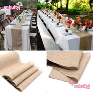AHTY Vintage Table Runner For Christmas Burlap Hessian Natural Jute Burlap Chair Sashes