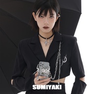 SUMIYAKI Baldwin IV Loyal Cross Necklace Hot Girl CeilingLong Leather Clavicle Chain