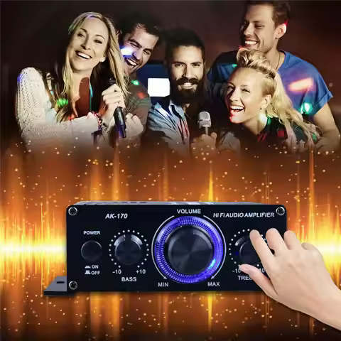 Power Amplifier Fm Radio Black Mini Amplifier 400w Hifi Mini Hifi Audio Power Amplifier Audio Amplif