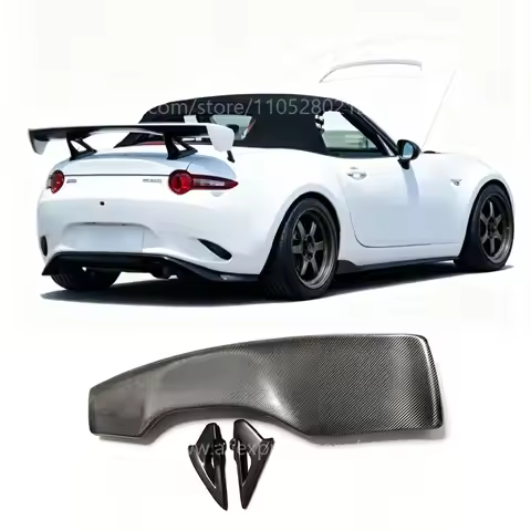 Suitable for 16-24 Mazda MX-5 ND 3K true carbon fiber spoiler, luggage compartment lid high tail dif