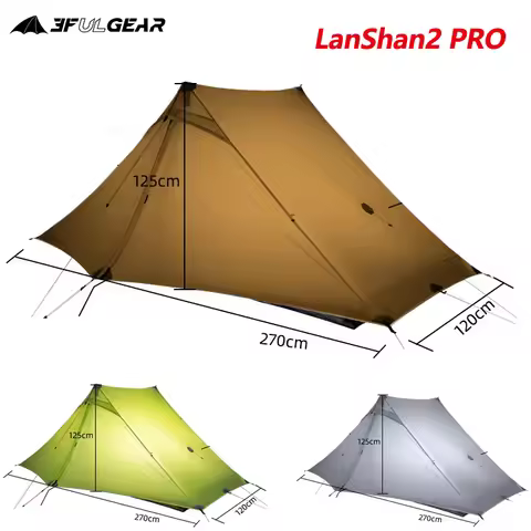 3F UL GEAR LanShan 2 Pro Tent Ultralight Double Layer 3/4 Season 20D Nylon Waterproof Camping Outdoo