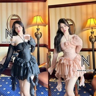 [Real Photo] High-Quality Long-Sleeved Flat Silk Tapta Dress [10882]