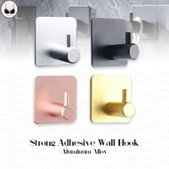BP Strong Aluminum Metal Powerful Sticky 3M Adhesive Wall Hook Square Minimalistic Modern Heavy Duty