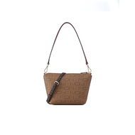 FION Monogram PVC with Leather Duotone Bucket Bag