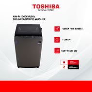 Toshiba AW-M1000EM(SG) 9.0 KG GREATWAVES WASHER/Mesin Basuh / 洗衣机