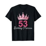 Men's cotton T-shirt 53st Birthday Princess for her T-Shirt 4XL , 5XL , 6XL