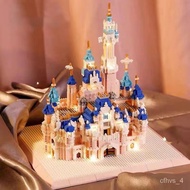 YQ12 Compatible with Lego Building Blocks Disney Castle High Difficulty Micro Particles Large Assembled Puzzle Girl's Bi