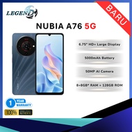 nubia A76 5G (8GB+128GB) Original Smartphone | 6.75" HD+ Large Display | 50MP AI Camera