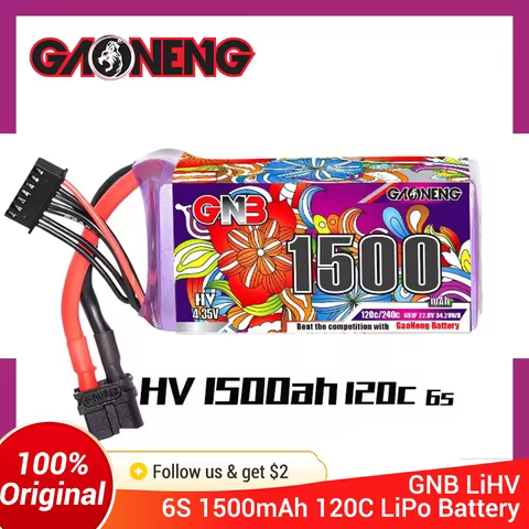 GNB 6S 1500mAh 120C/240C Lipo Battery For RC Helicopter Quadcopter FPV Racing Drone Spare Parts XT60