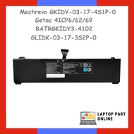 Mechrevo GKIDY-03-17-4S1P-0 Getac 4ICP6/62/69 BATRGKIDY3-4102 GLIDK-03-17-3S2P-0 4 CELLS 60.8WH Lapt