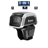 Eyoyo 2D Wearable Ring Barcode Scanner, Mini Portable 3-in-1 USB Wired & 2.4G Wireless & Bluetooth f