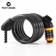 WEST BIKING Bicycle MTB Road Security Steel Cable Anti-theft Pas Lock Scooter Motorcycle Bike Access