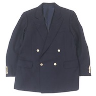 Burberry 塔斯馬尼亞羊毛夾克，飾有金屬紐帶，尖領，雙排扣海軍藍西裝外套，尺寸 94-84-165/AB4，男款，狀態極佳。