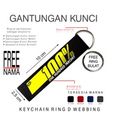 GANTUNGAN 100% Motorcycle Keychain Motorcycle Accessories 100 PERCENT ONE HUNDRED PERCENT Free stick