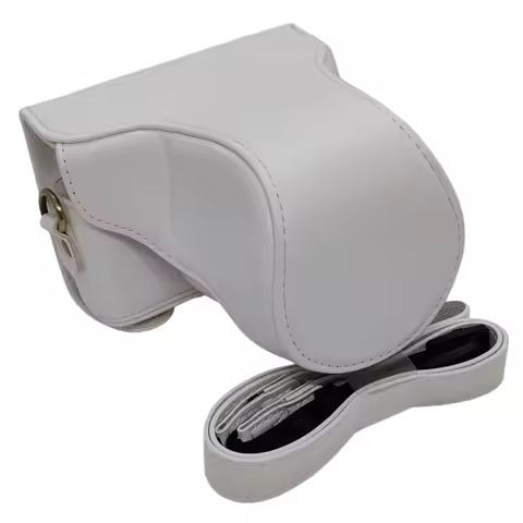 Camera Case for Canon EOS M / M10 / M100 / M200 Retro Style PU Leather Protective Cover with Shoulde