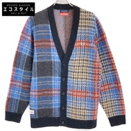 Fred Perry x LOVERBOY 2020 格紋圖案羊駝毛針織開襟衫，小號（二手）