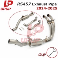 Front Pipe Exhaust Motorcycle Tip Motocross Full Systems Stainless Steel Slip on Connect Tube For Ap