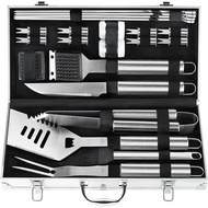 POLIGO 22PCS Heavy Duty BBQ Grill Accessories Set, Non-Slip Grill Tools for Outdoor Grill Set Stainl