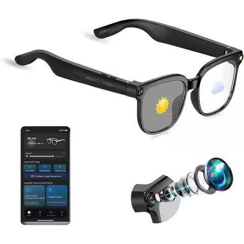 Enhanced Smart Glasses with 4K Camera, Voice Control, and Real-Time Translation