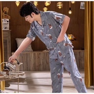 【Special offer】Korean Cotton Sleepwear Pajama Set For Men's Nightweardress for women