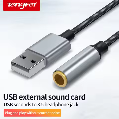 USB to 3.5mm Audio Jack Adapter USB A to 3.5mm TRRS USB to Audio Jack Adapter Headset External Stere
