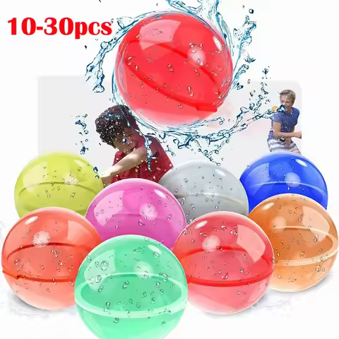 10-30Pcs Reusable Water Balloons for Kids Adults Outdoor Activities, Kids Pool Beach Bath Toys Water