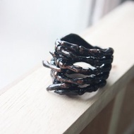 黑色骷髏手指戒指