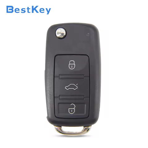 Best Key FCC 3D0 959 753 AA Compatible Best Key for Vehicle Security Accessory VW Touareg 2004-2009 