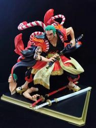 [角落市集]海賊王GK 一刀流 歌舞伎 天獅 索隆 雕像模型盒裝 港版