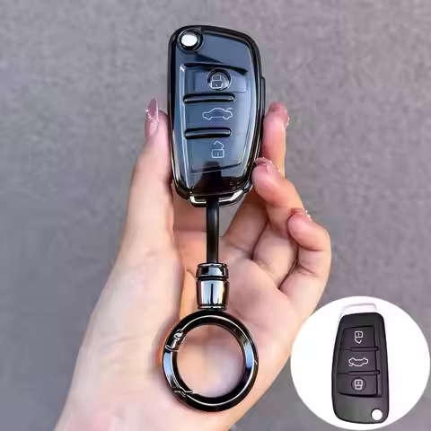 Soft TPU Key Caps Cover For Audi A3 Q2 Q3 Q7 TT 8v 8p III A1 A4 B7 Rs3 A6 C6 Sline Car Key Holders A