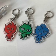 keychain mathcing matching keychain Kenangan zaman kanak-kanak, loket lelaki ais dan api hutan, gant