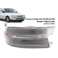1SET LH+RH (LONG TYPE)Toyota Corolla AE100 AE101 EE100 EE101 1992-1994 SEG CLEAR Front Bumper Signal